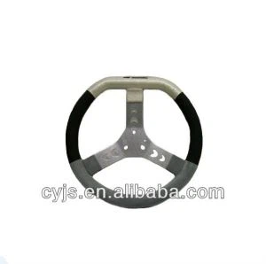 Trastomhas Roth Stiúrtha Leathar PU PVC Carr Rásaíocht Kart de 320 mm Roth Stiúrtha